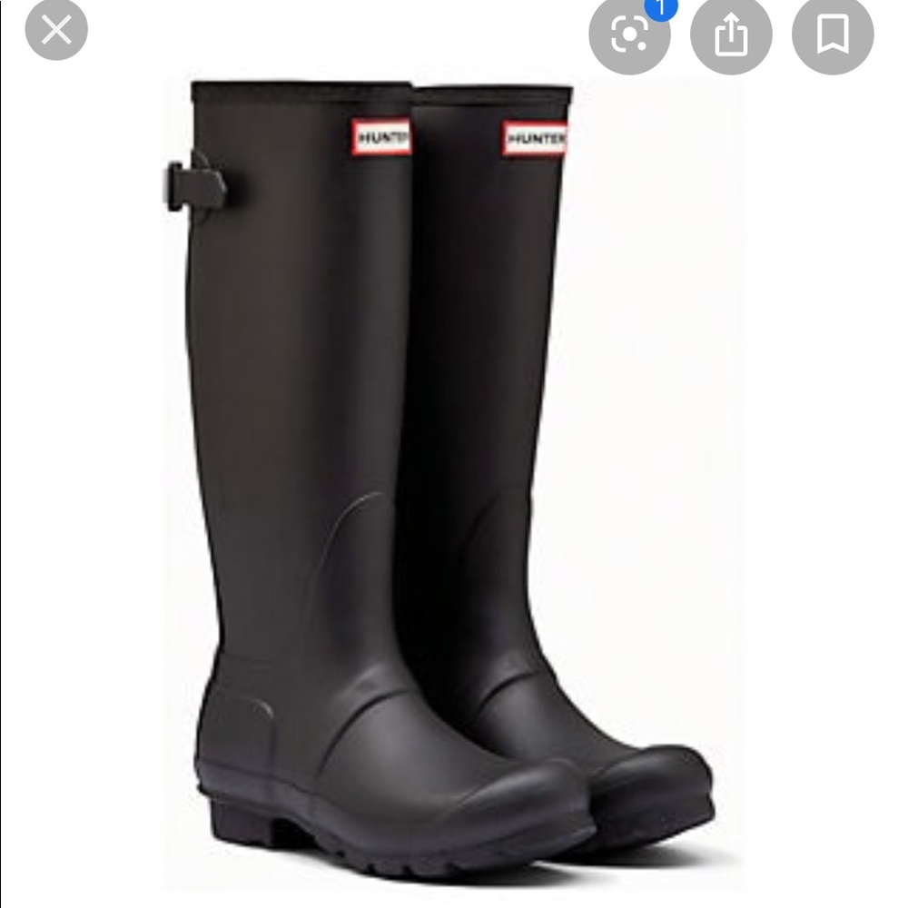 Original Back Adjustable black Hunter Rain Boots